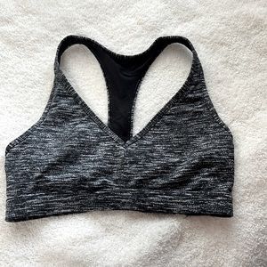 Black heathered sports bra